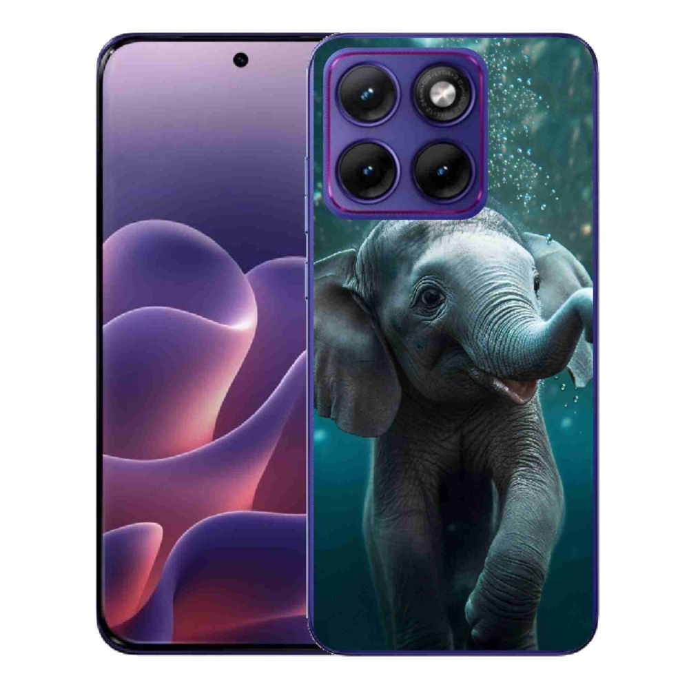 Gélový kryt mmCase na Motorola Edge 70 Fusion - sloník pod vodou