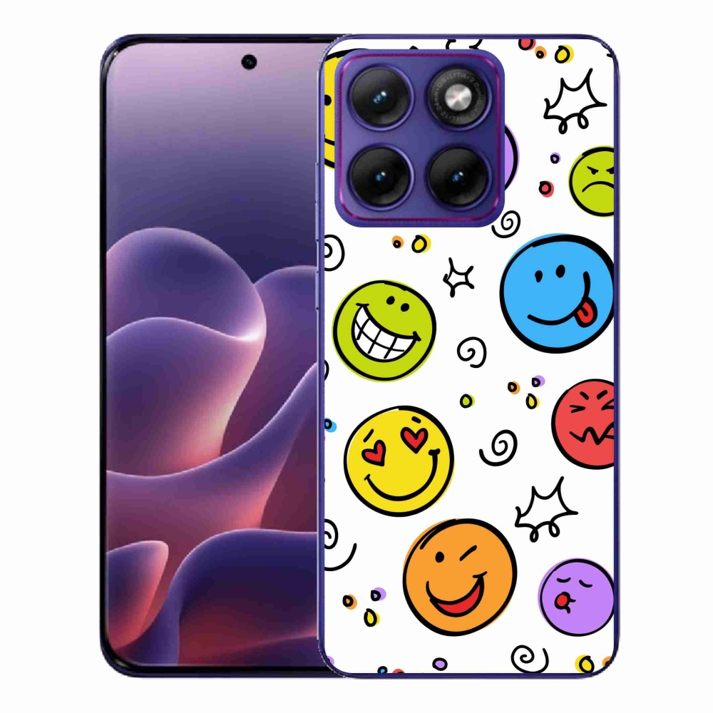 Gélový kryt mmCase na Motorola Edge 70 Fusion - smajlíci