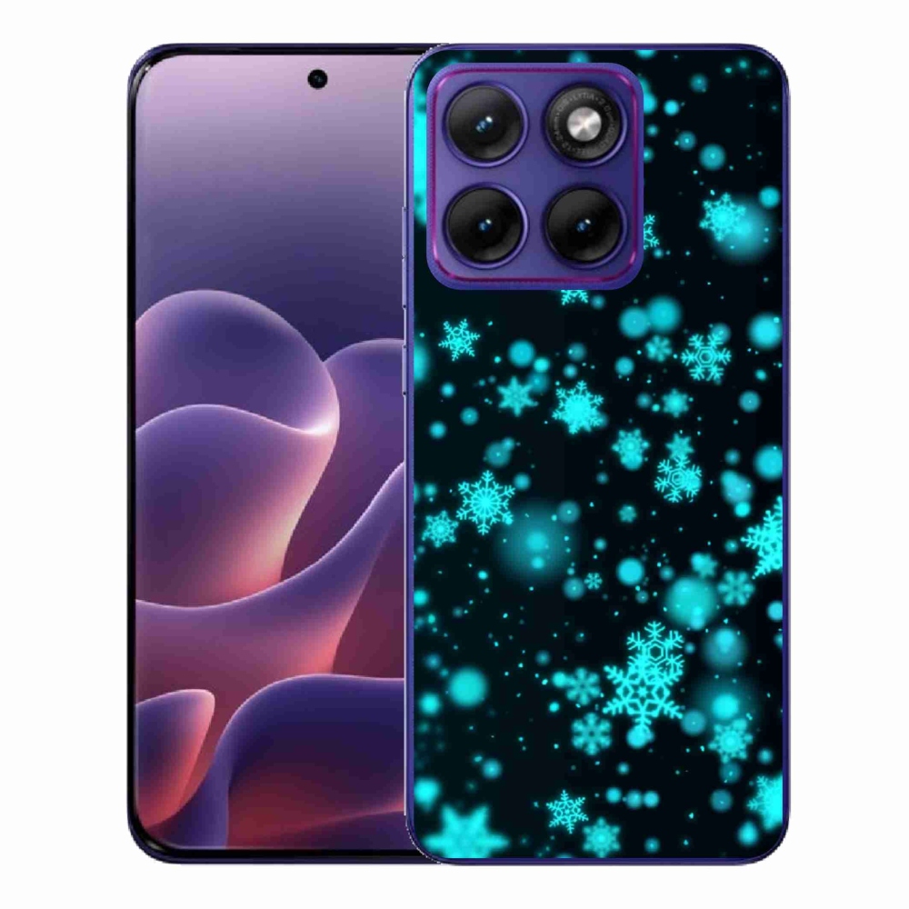 Gélový kryt mmCase na Motorola Edge 70 Fusion - snehové vločky 1