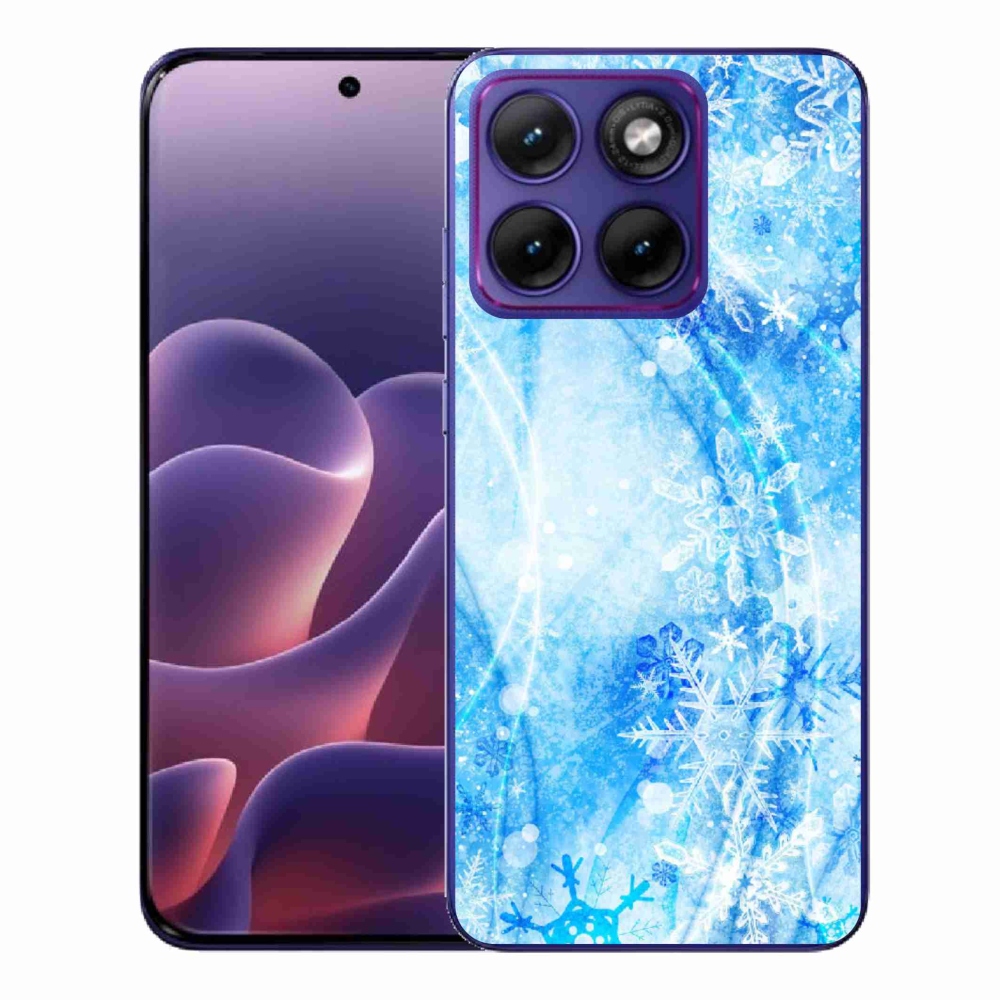 Gélový kryt mmCase na Motorola Edge 70 Fusion - snehové vločky