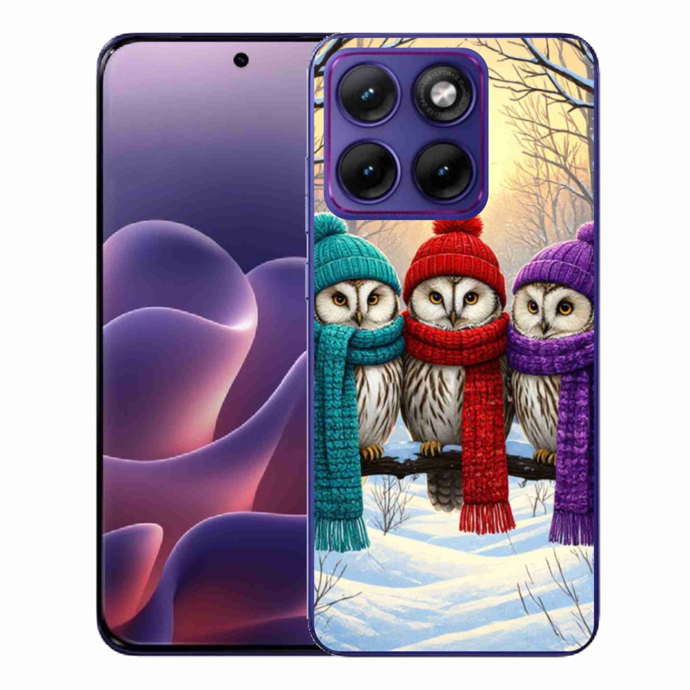 Gélový kryt mmCase na Motorola Edge 70 Fusion - soví priatelia