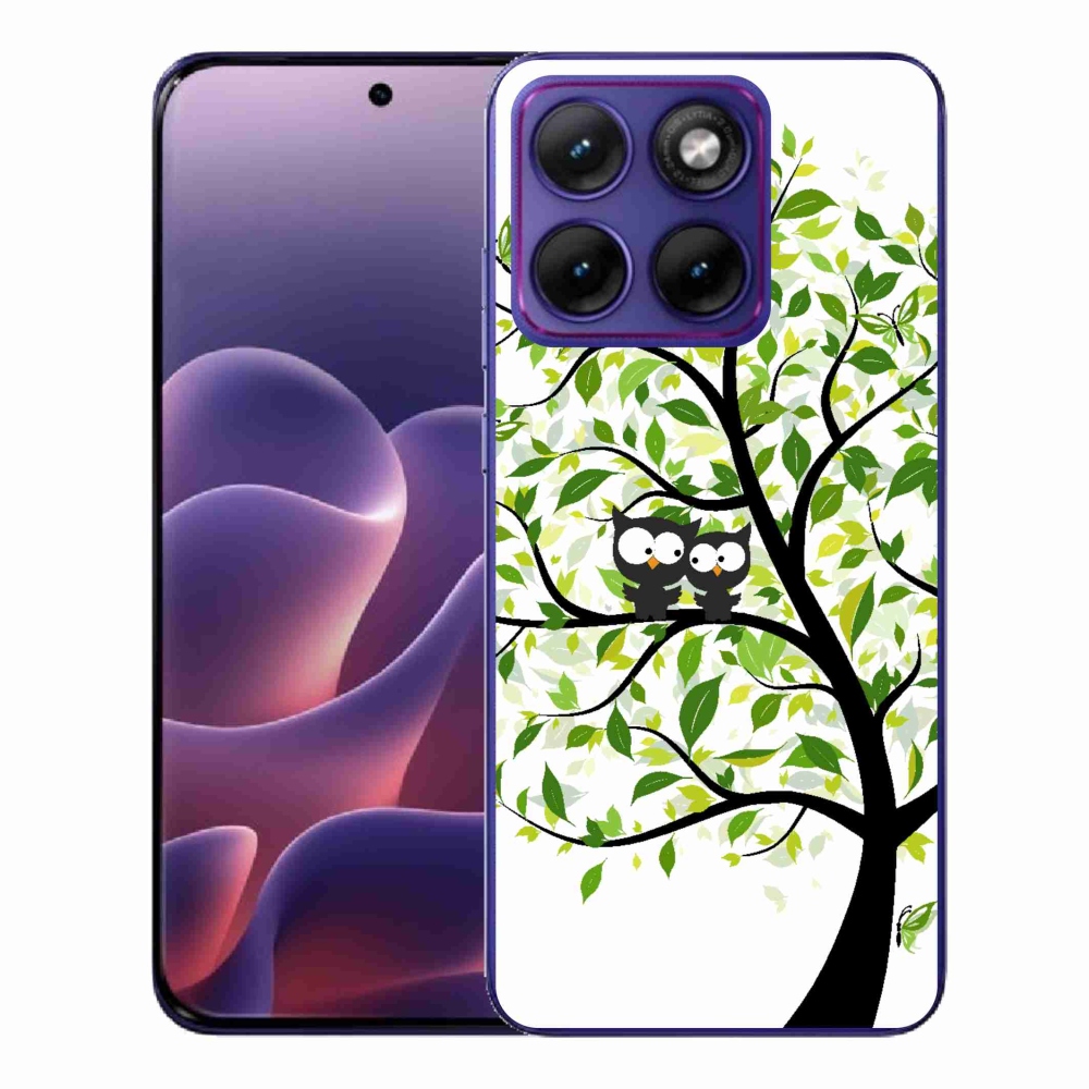 Gélový kryt mmCase na Motorola Edge 70 Fusion - malej sovy na strome