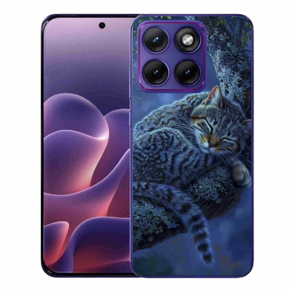 Gélový kryt mmCase na Motorola Edge 70 Fusion - spiaca mačka