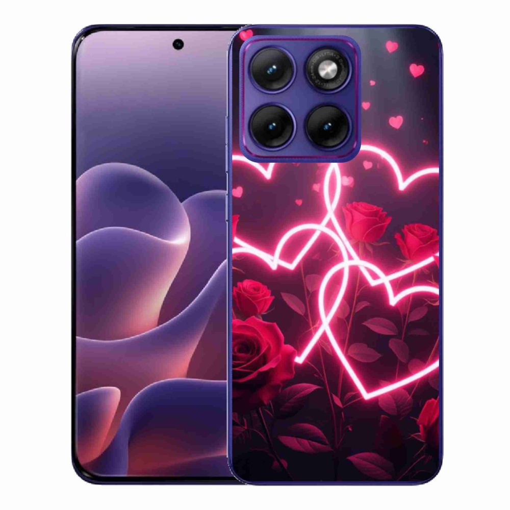 Gélový kryt mmCase na Motorola Edge 70 Fusion - srdce lásky