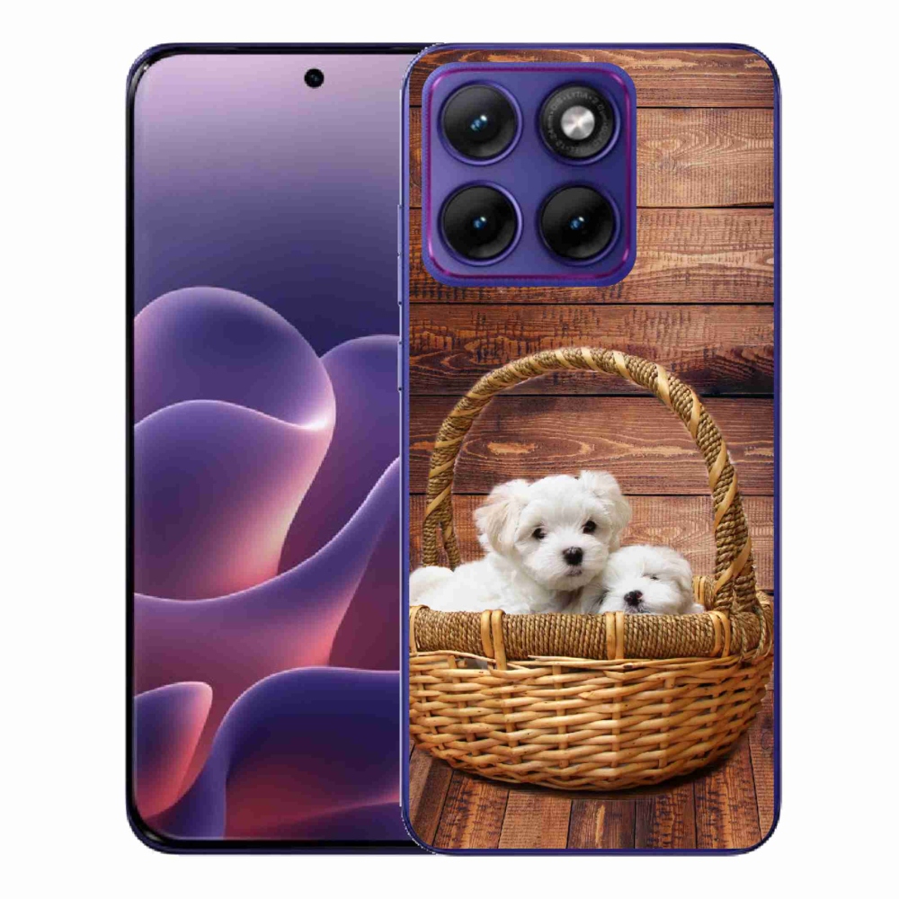 Gélový kryt mmCase na Motorola Edge 70 Fusion - šteniatka