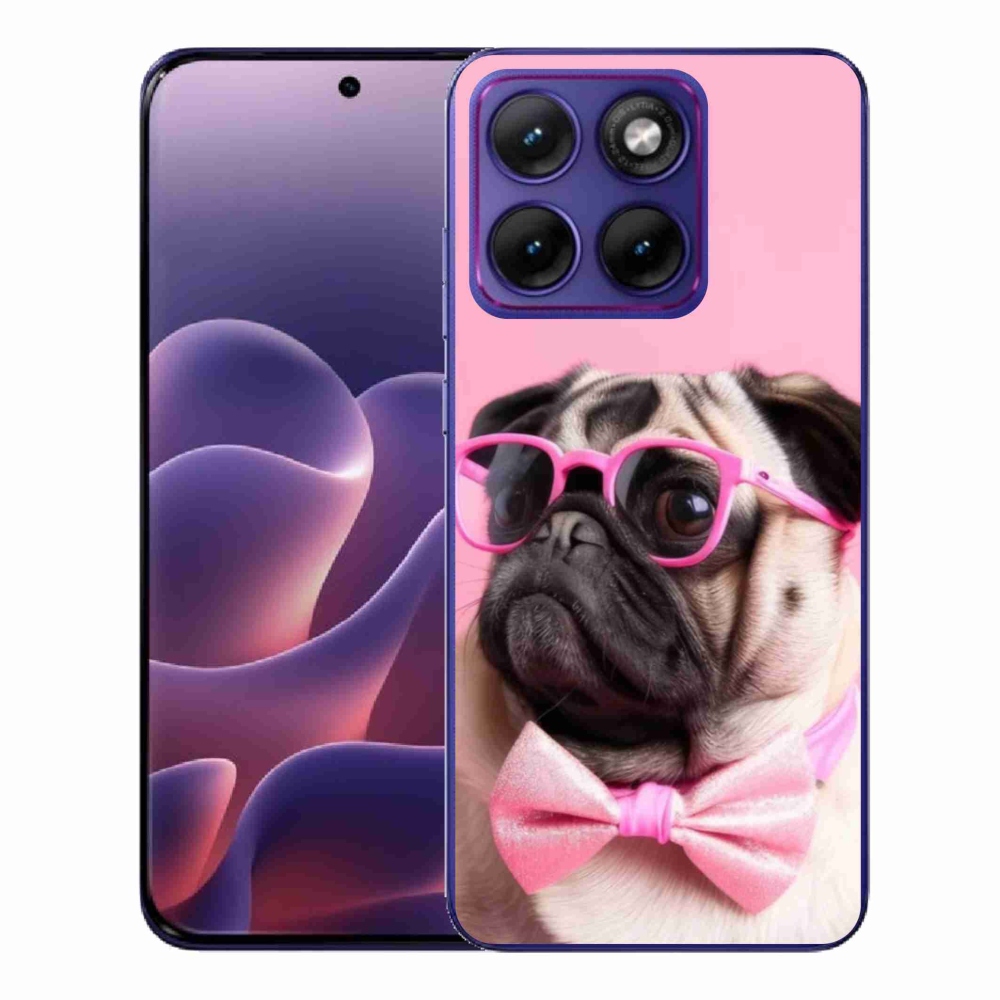 Gélový kryt mmCase na Motorola Edge 70 Fusion - štýlový mops