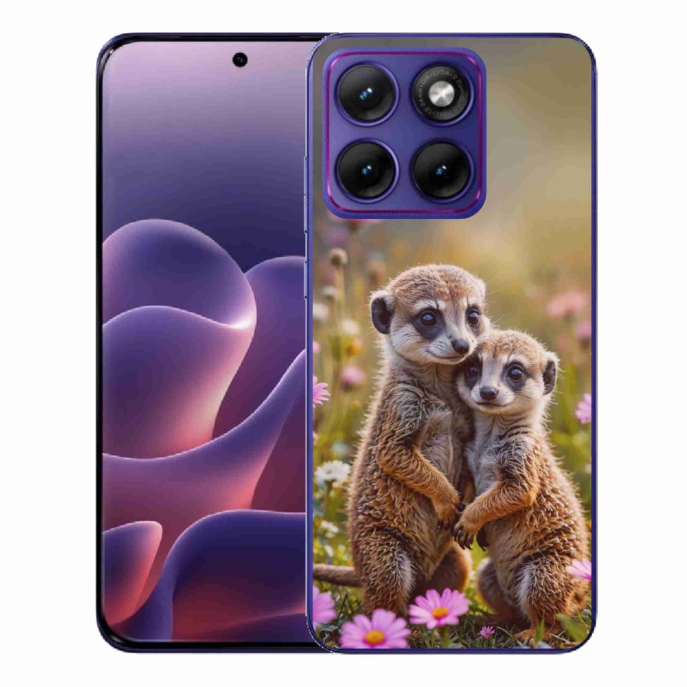Gélový kryt mmCase na Motorola Edge 70 Fusion - surikatí duo