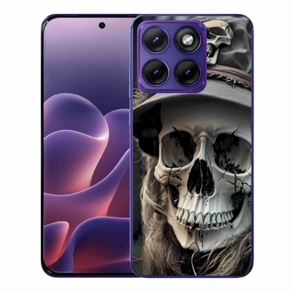 Gélový kryt mmCase na Motorola Edge 70 Fusion - temná lebka