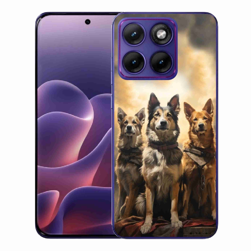 Gélový kryt mmCase na Motorola Edge 70 Fusion - tri psy