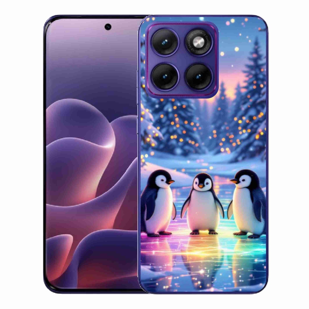 Gélový kryt mmCase na Motorola Edge 70 Fusion - tučniaky