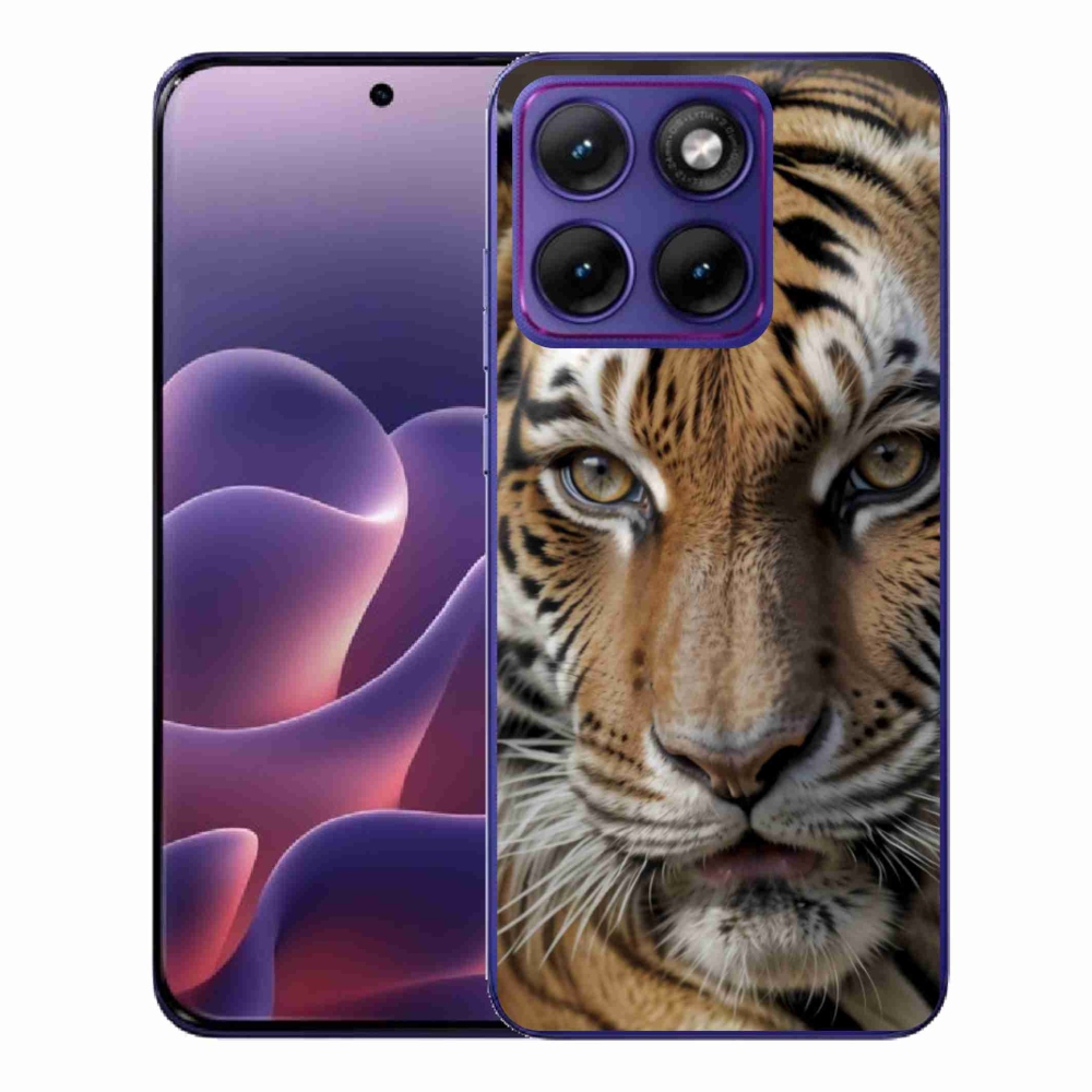 Gélový kryt mmCase na Motorola Edge 70 Fusion - tigrie pohľad