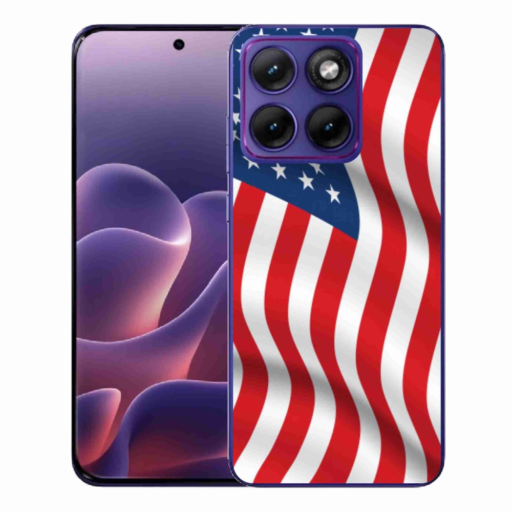 Gélový kryt mmCase na Motorola Edge 70 Fusion - USA vlajka