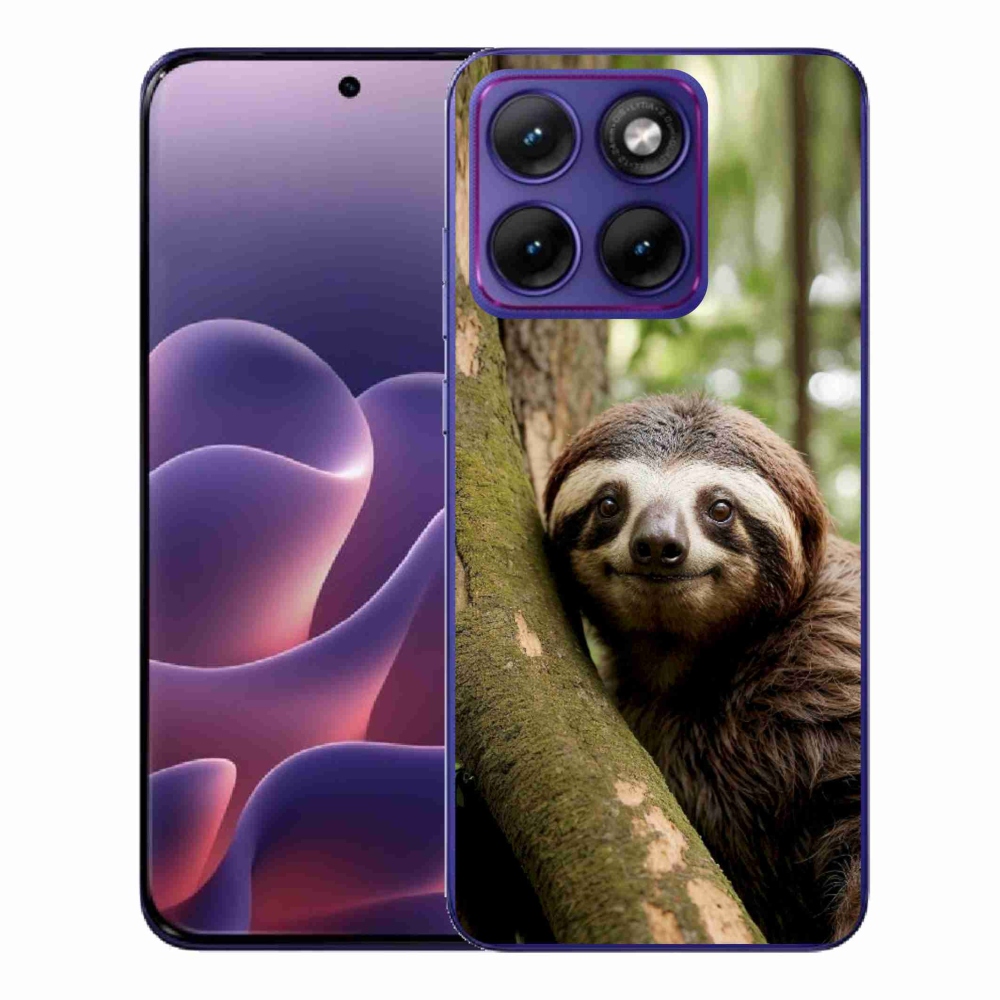 Gélový kryt mmCase na Motorola Edge 70 Fusion - usmievavý leňochod