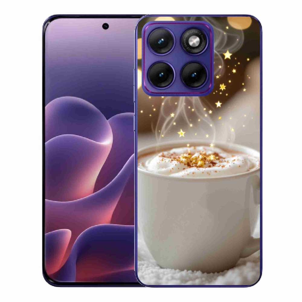 Gélový kryt mmCase na Motorola Edge 70 Fusion - vianočný horúci nápoj