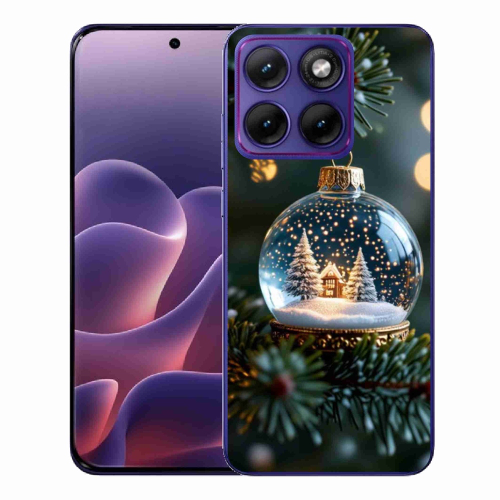 Gélový kryt mmCase na Motorola Edge 70 Fusion - vianočné gule 2