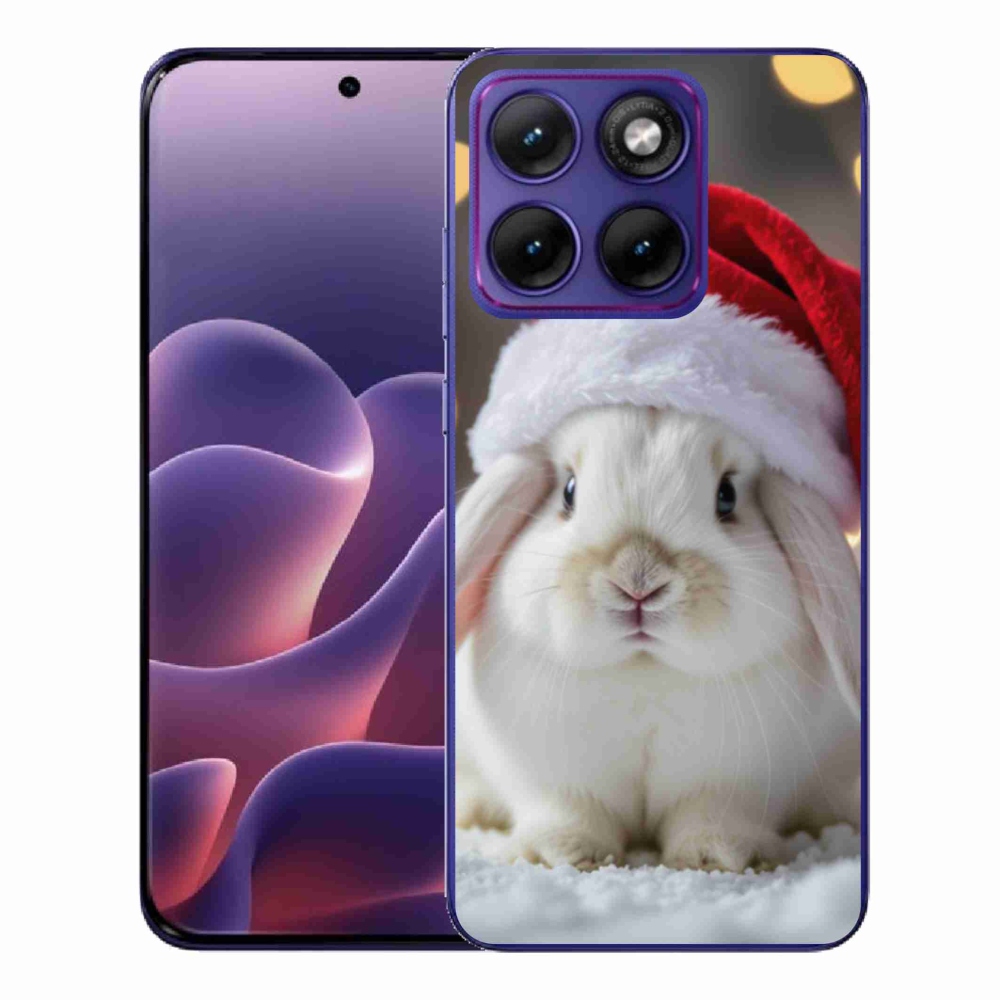 Gélový kryt mmCase na Motorola Edge 70 Fusion - vianočný králik