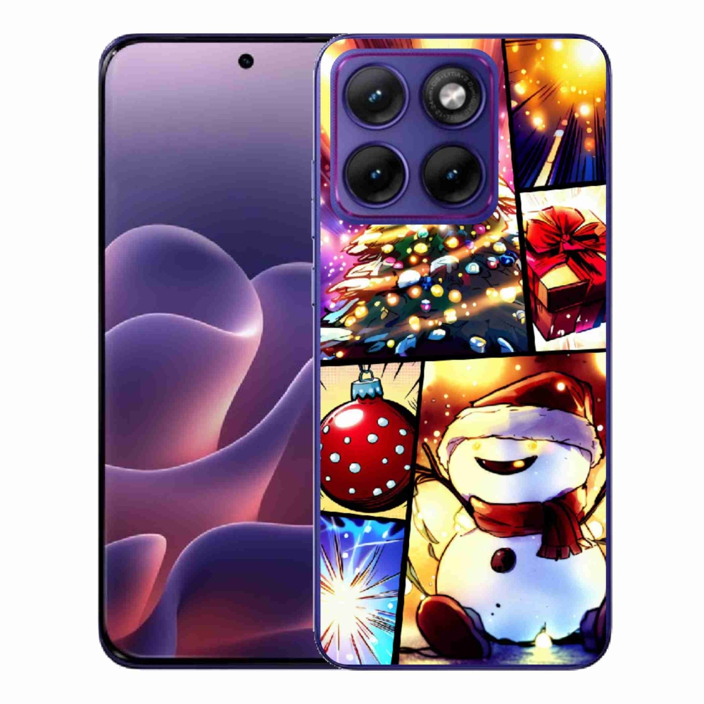 Gélový kryt mmCase na Motorola Edge 70 Fusion - vianočné motívy 1