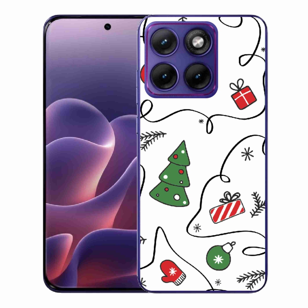 Gélový kryt mmCase na Motorola Edge 70 Fusion - vianočné motívy
