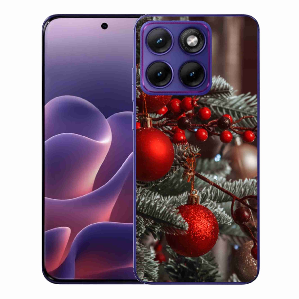 Gélový kryt mmCase na Motorola Edge 70 Fusion - vianočné ozdoby 2