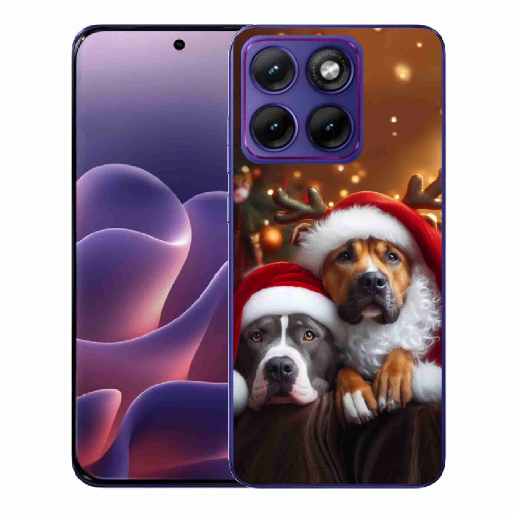Gélový kryt mmCase na Motorola Edge 70 Fusion - vianočné psy
