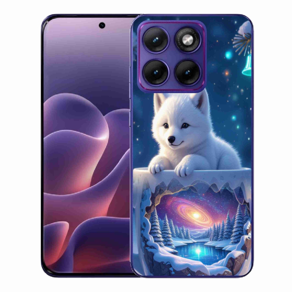 Gélový kryt mmCase na Motorola Edge 70 Fusion - vianočné šteňa