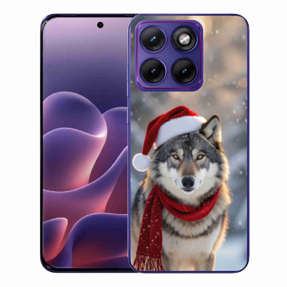 Gélový kryt mmCase na Motorola Edge 70 Fusion - vianočný vlk