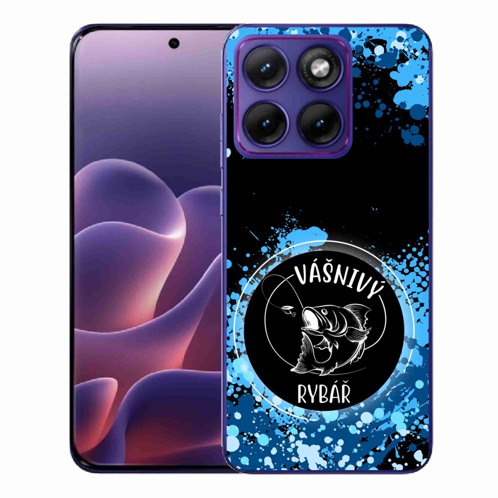 Gélový kryt mmCase na Motorola Edge 70 Fusion - vášnivý rybár čierne pozadie