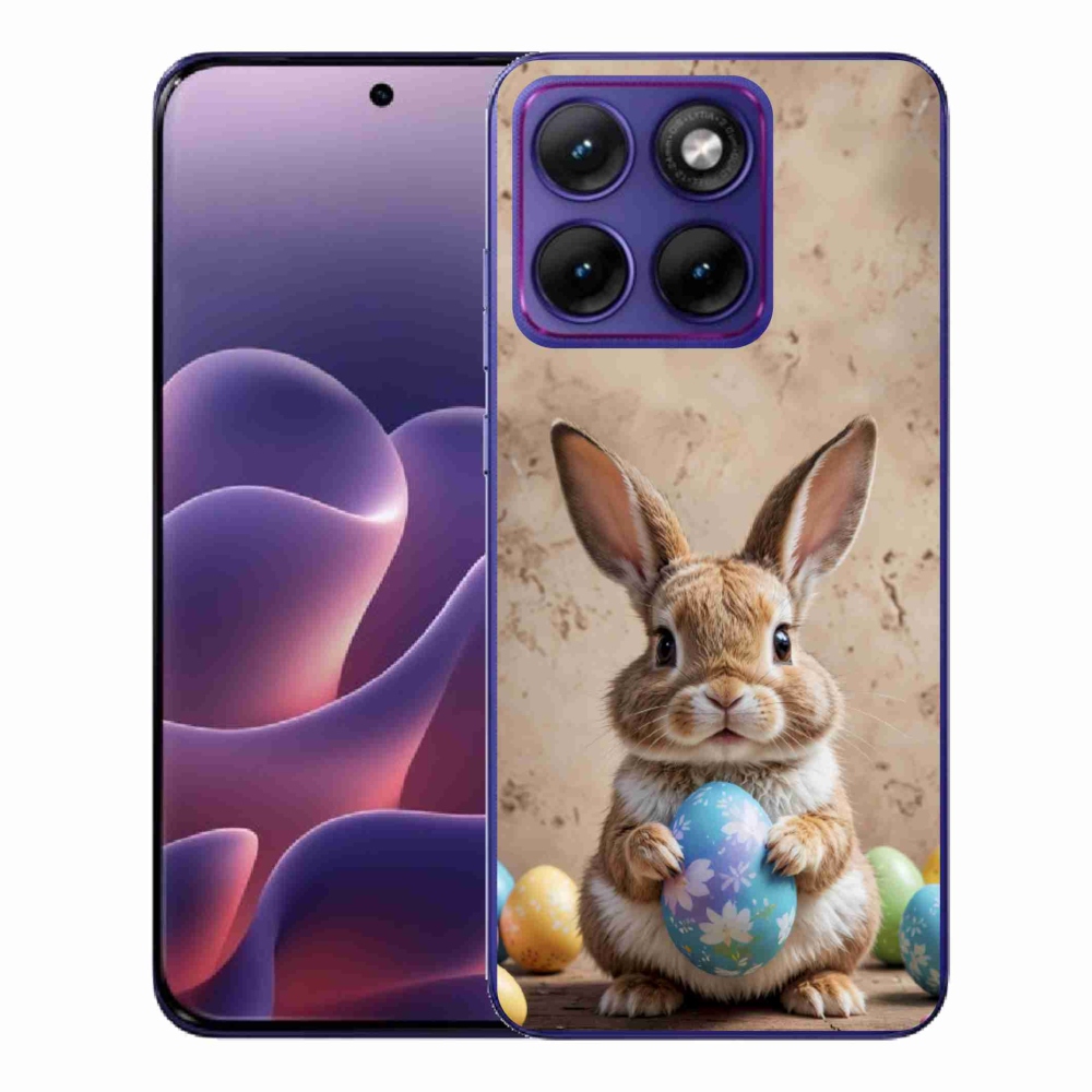 Gélový kryt mmCase na Motorola Edge 70 Fusion - veľkonočný zajačik