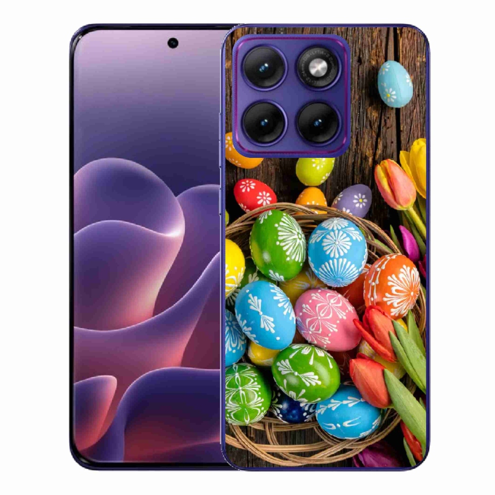 Gélový kryt mmCase na Motorola Edge 70 Fusion - veľkonočné vajíčka