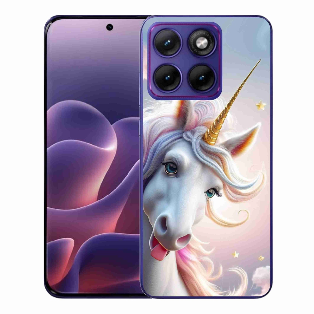 Gélový kryt mmCase na Motorola Edge 70 Fusion - veselý jednorožec