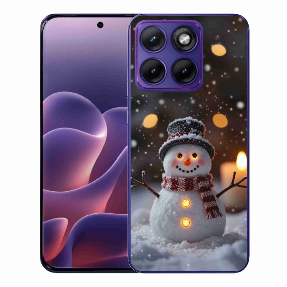 Gélový kryt mmCase na Motorola Edge 70 Fusion - veselý snehuliak