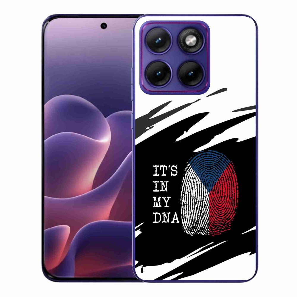 Gélový kryt mmCase na Motorola Edge 70 Fusion - vlajka odtlačok prsta čiernobiele pozadie