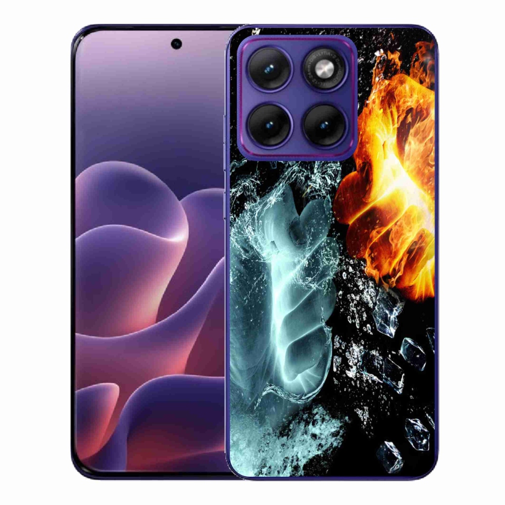 Gélový kryt mmCase na Motorola Edge 70 Fusion - voda a oheň