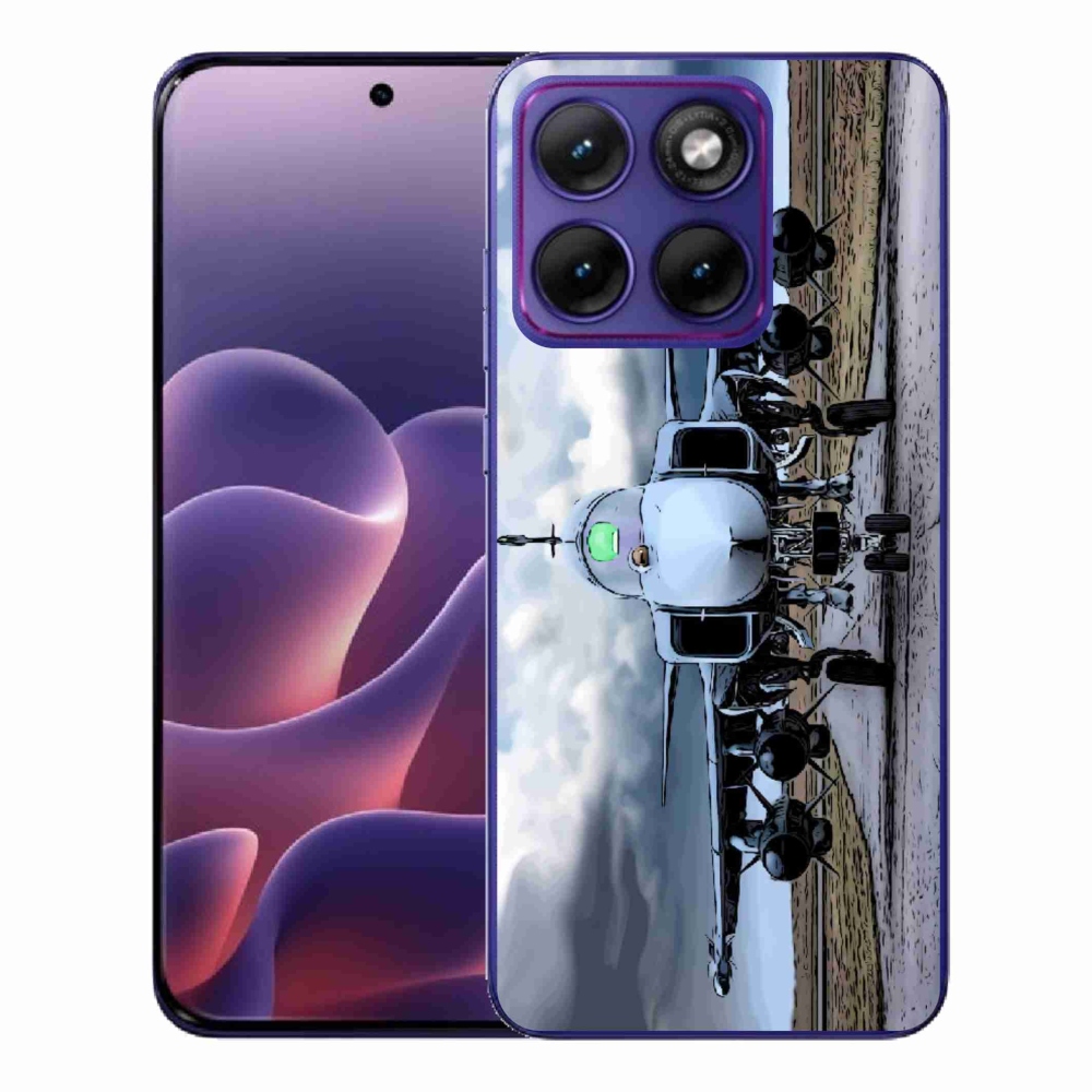 Gélový kryt mmCase na Motorola Edge 70 Fusion - vojenské lietadlo