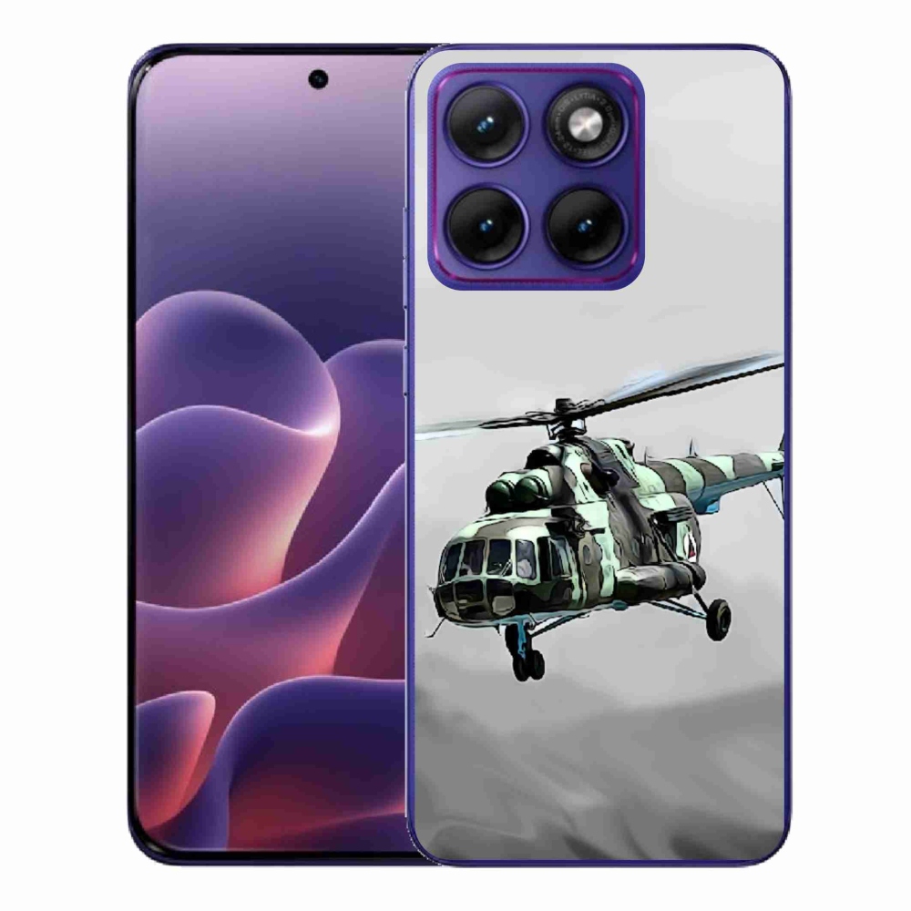Gélový kryt mmCase na Motorola Edge 70 Fusion - vojenský vrtuľník