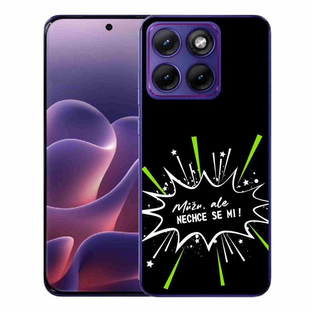 Gélový kryt mmCase na Motorola Edge 70 Fusion - vtipný text 11 čierne pozadie