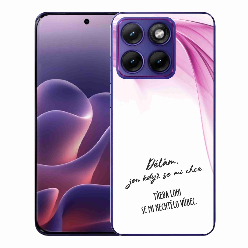 Gélový kryt mmCase na Motorola Edge 70 Fusion - vtipný text 12 biele pozadie