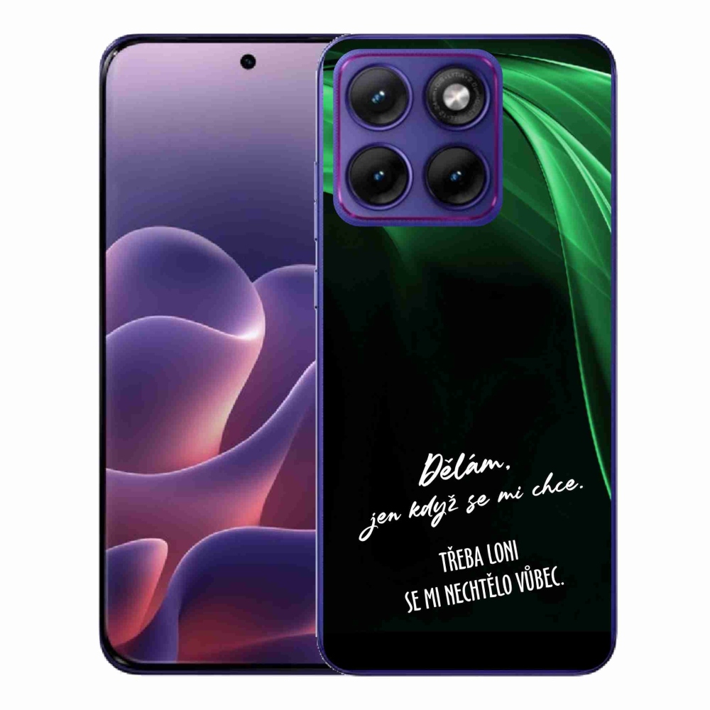 Gélový kryt mmCase na Motorola Edge 70 Fusion - vtipný text 12 čierne pozadie