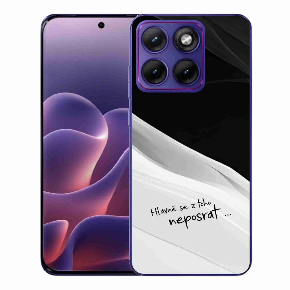 Gélový kryt mmCase na Motorola Edge 70 Fusion - vtipný text 13 bieločierne pozadie