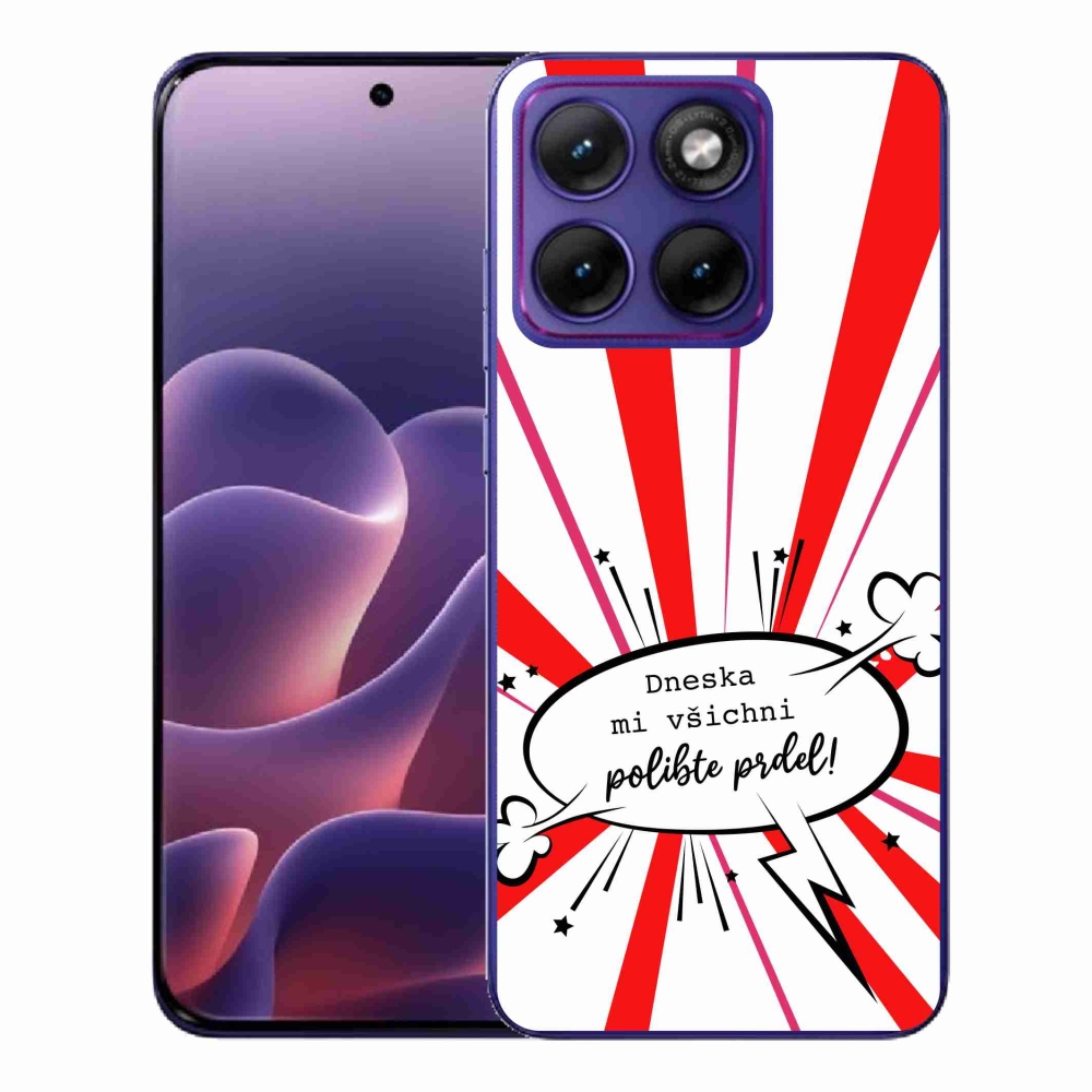 Gélový kryt mmCase na Motorola Edge 70 Fusion - vtipný text 15 biele pozadie