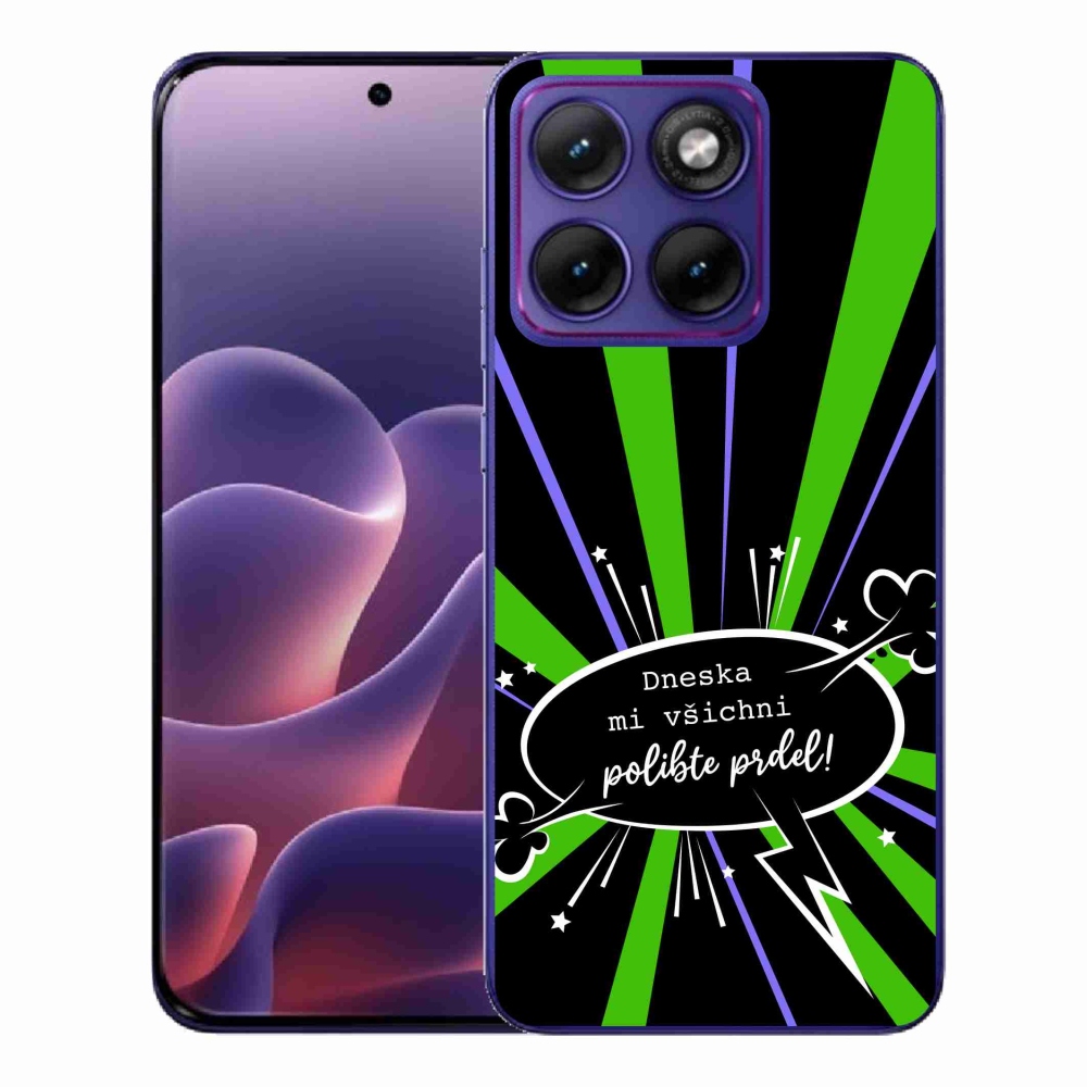 Gélový kryt mmCase na Motorola Edge 70 Fusion - vtipný text 15 čierne pozadie