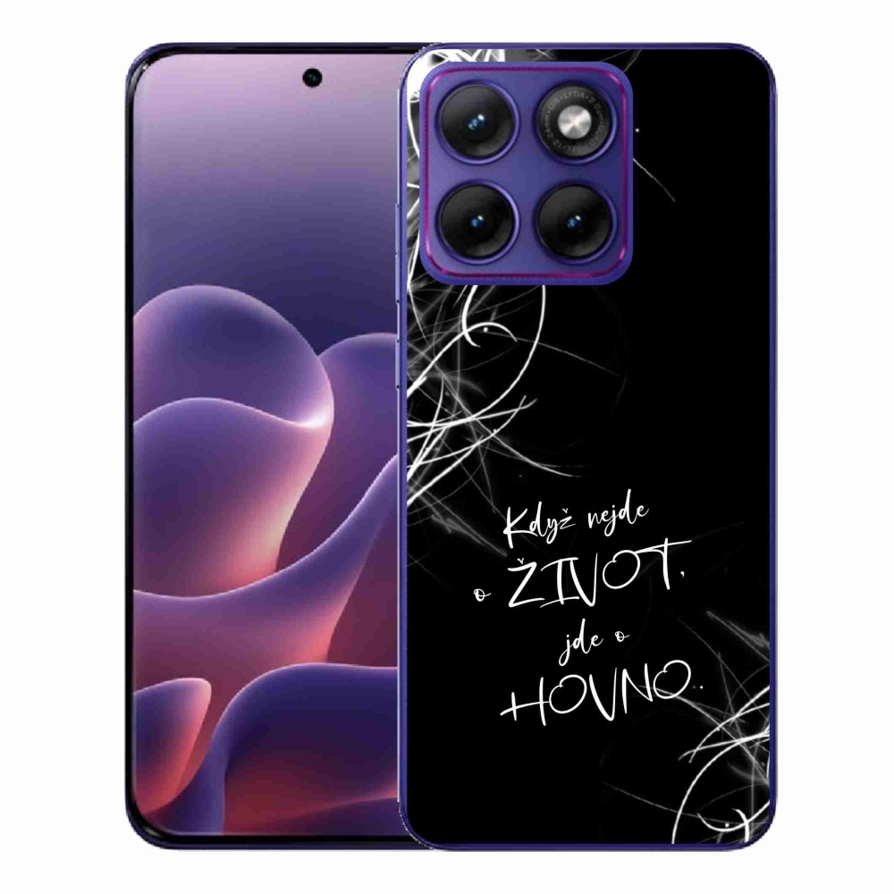 Gélový kryt mmCase na Motorola Edge 70 Fusion - vtipný text 16 čierne pozadie