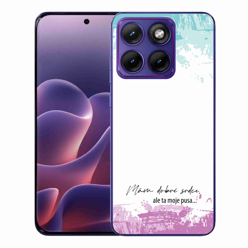 Gélový kryt mmCase na Motorola Edge 70 Fusion - vtipný text 3 biele pozadie