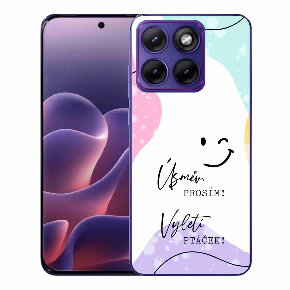 Gélový kryt mmCase na Motorola Edge 70 Fusion - vtipný text 4 biele pozadie