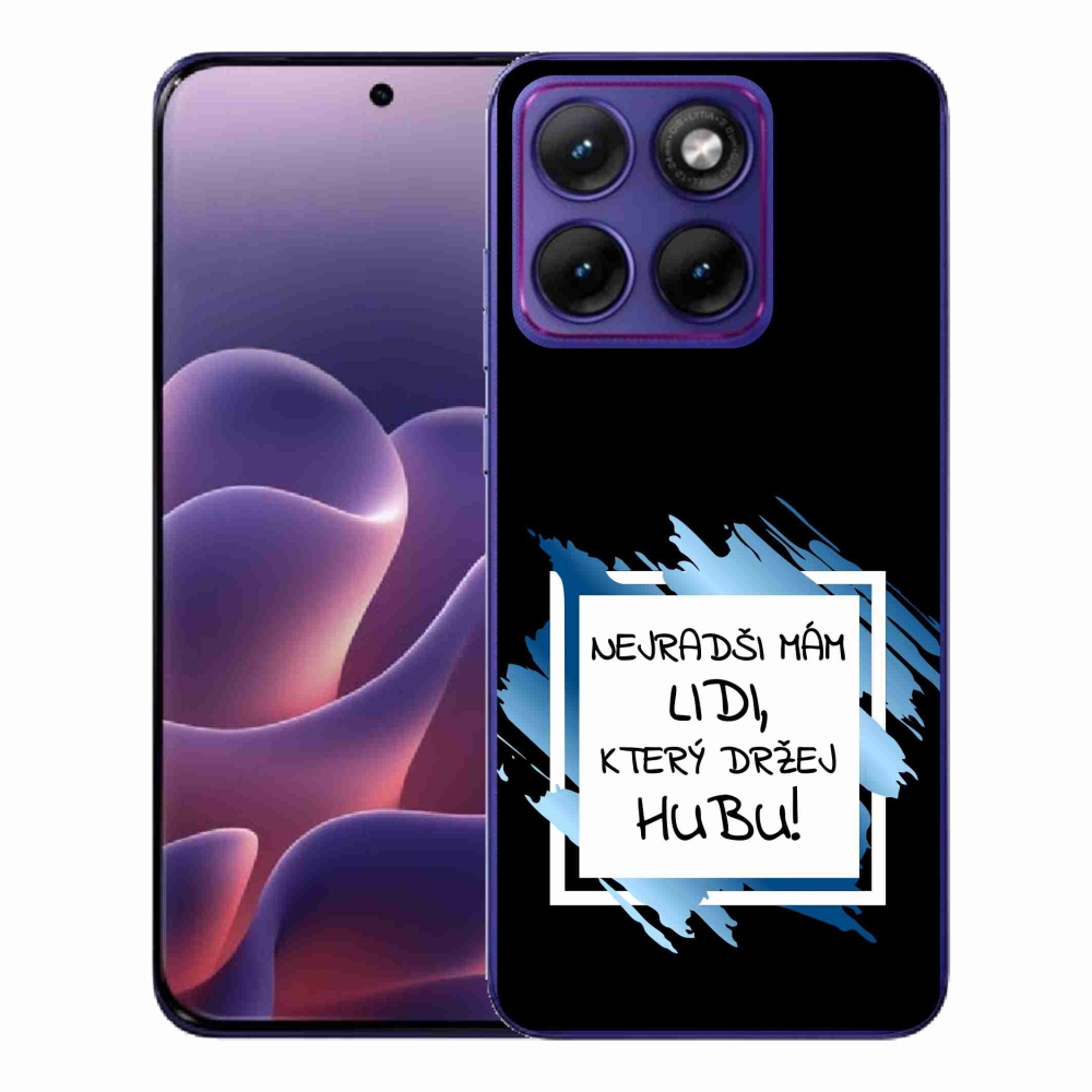 Gélový kryt mmCase na Motorola Edge 70 Fusion - vtipný text 7 bieločierne pozadie