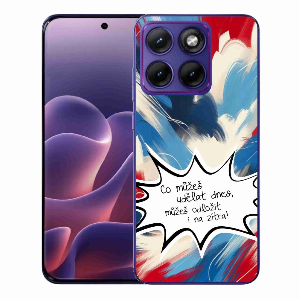 Gélový kryt mmCase na Motorola Edge 70 Fusion - vtipný text 9 biele pozadie