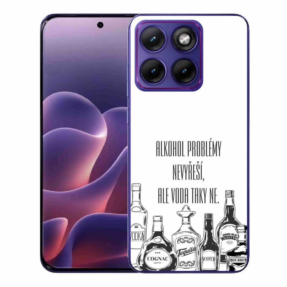 Gélový kryt mmCase na Motorola Edge 70 Fusion - vtipný text biele pozadie