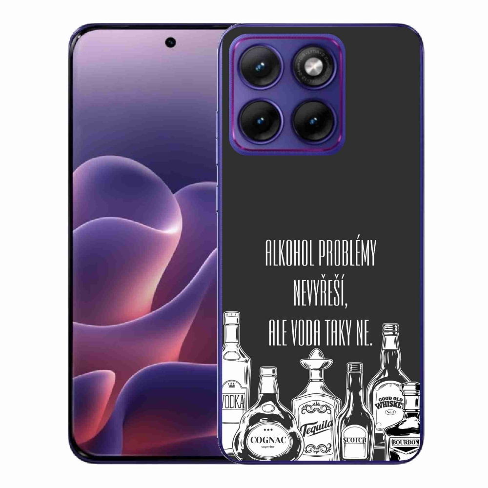 Gélový kryt mmCase na Motorola Edge 70 Fusion - vtipný text čierne pozadie