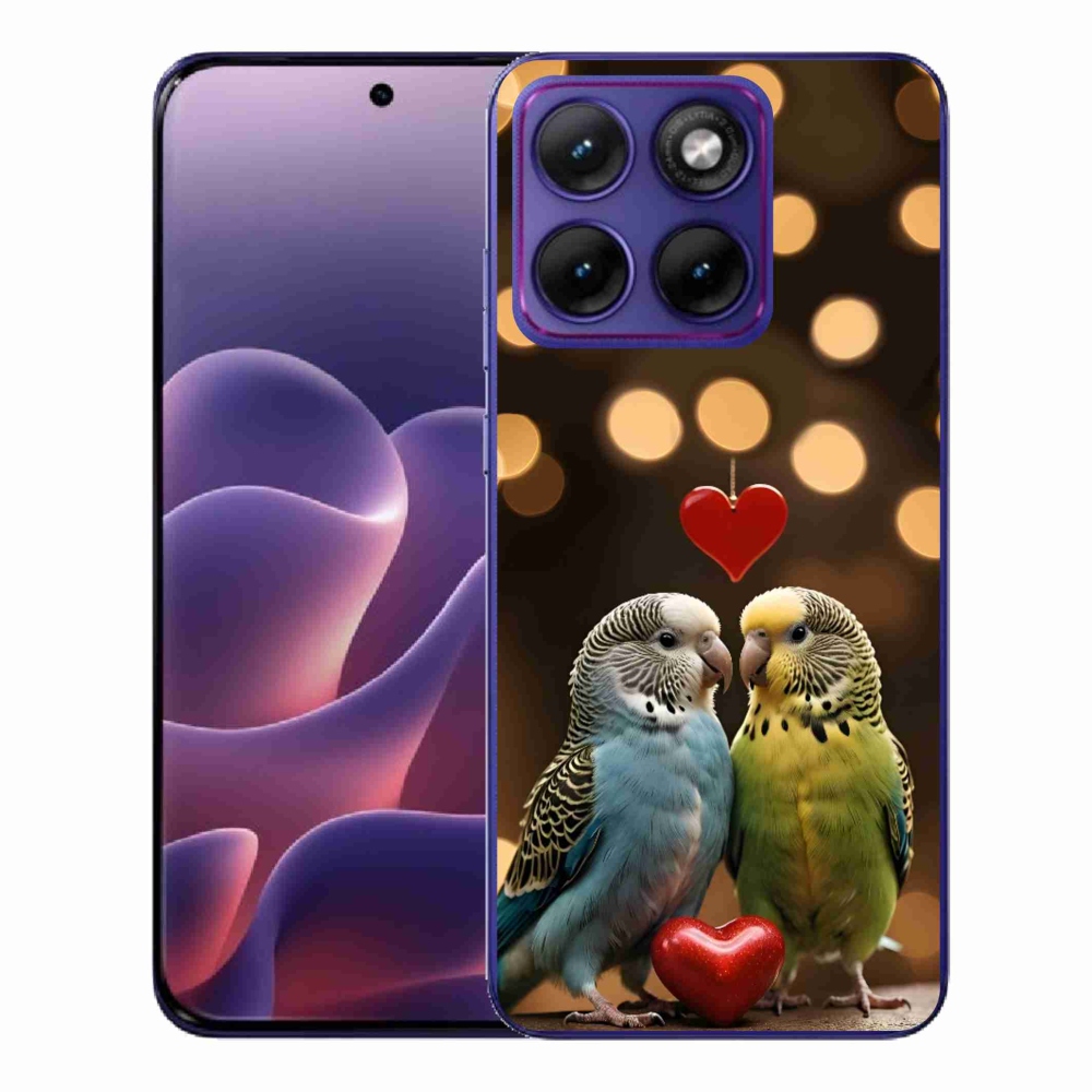 Gélový kryt mmCase na Motorola Edge 70 Fusion - zamilovaní papagáje