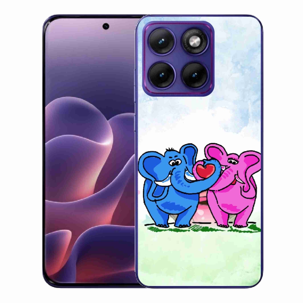 Gélový kryt mmCase na Motorola Edge 70 Fusion - zamilovaní slony